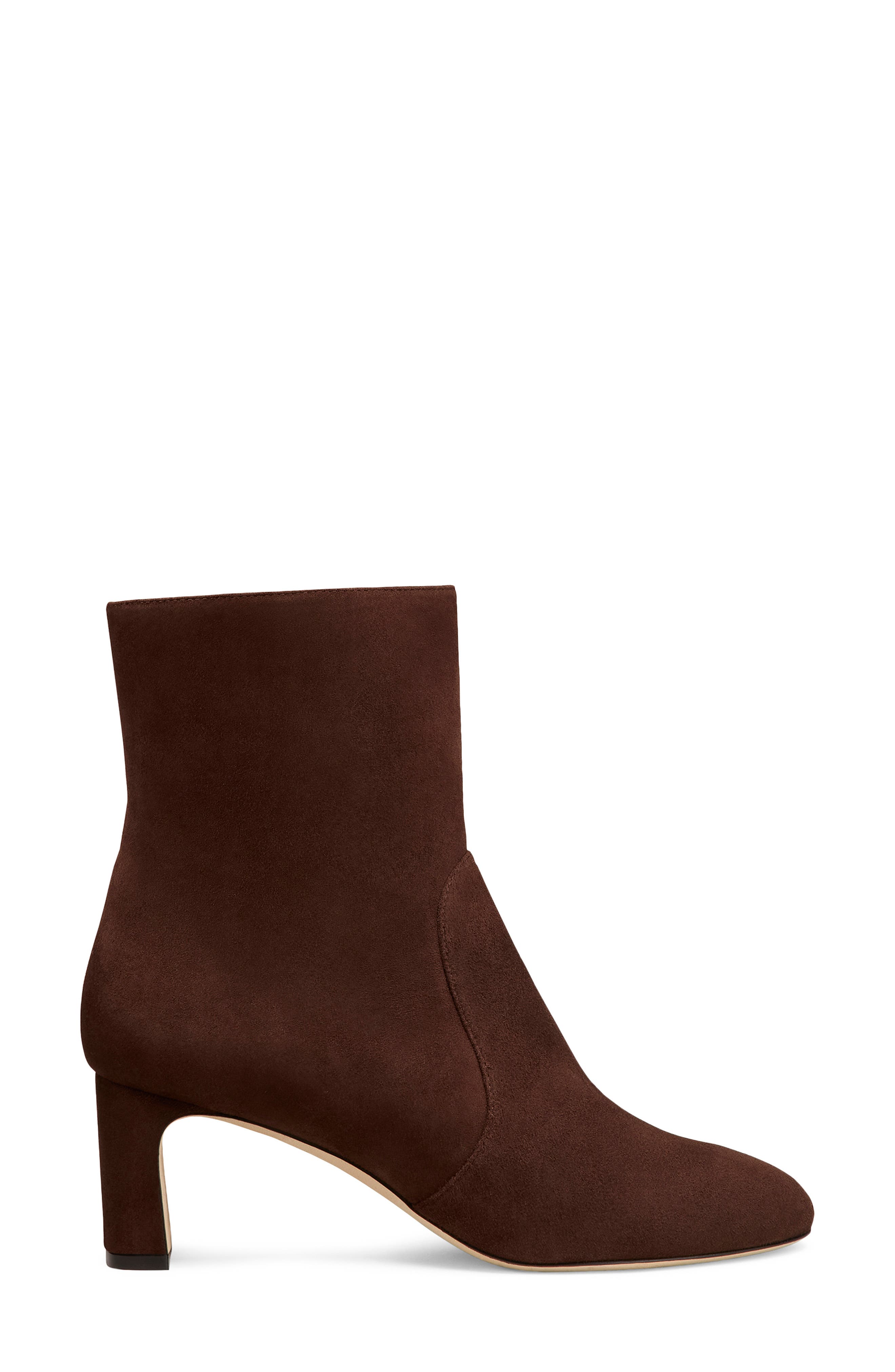 Stuart Weitzman Babette 60 Leather Bootie, Alternate, color, Walnut Suede