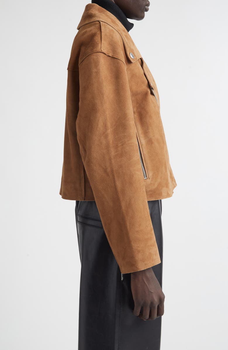Stand Studio Kaia Suede Biker Jacket, Alternate, color, Dark Sand