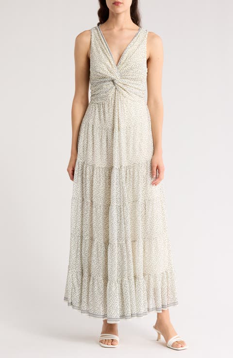 Twist Front Sleeveless Maxi Dress
