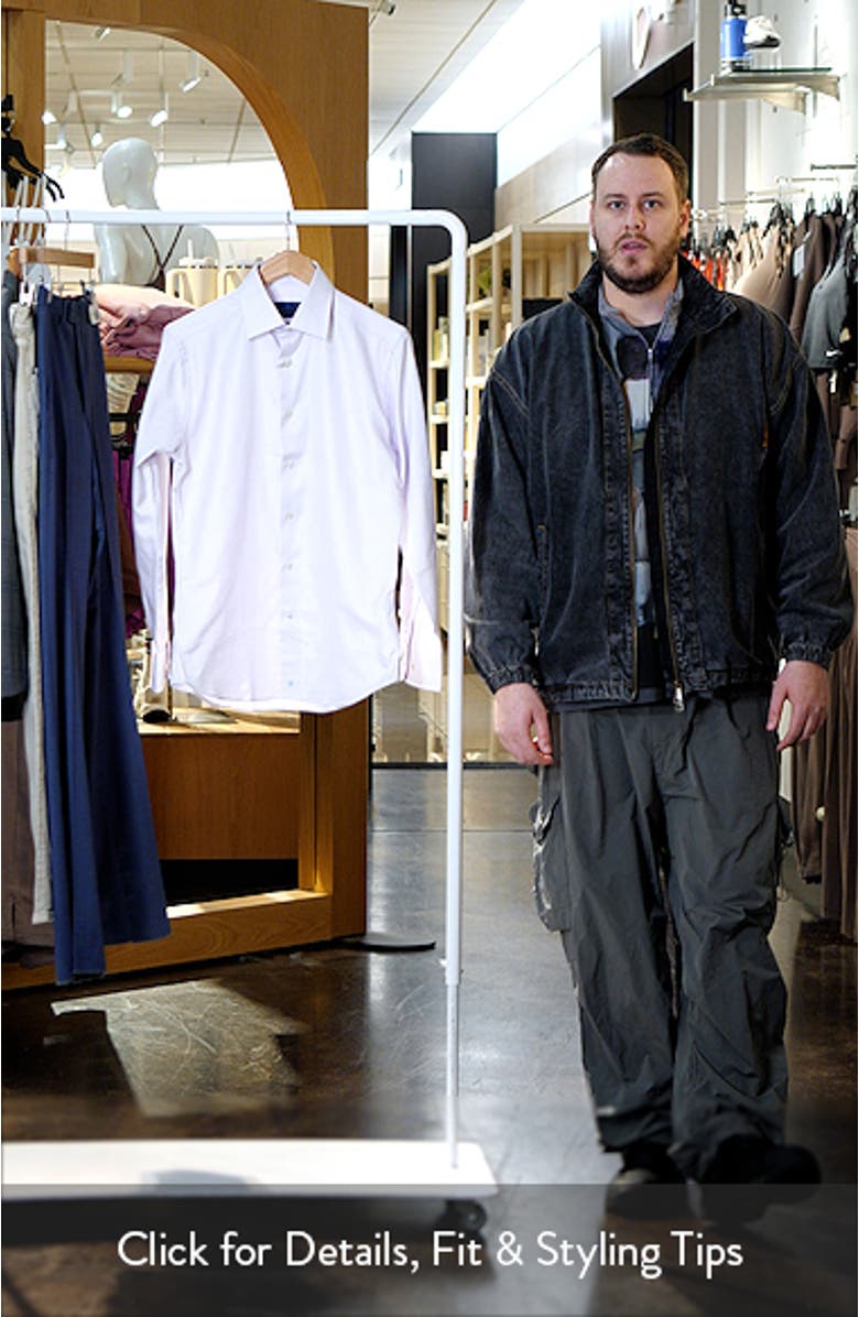 Trim Fit Tic Herringbone Dress Shirt, sales video thumbnail