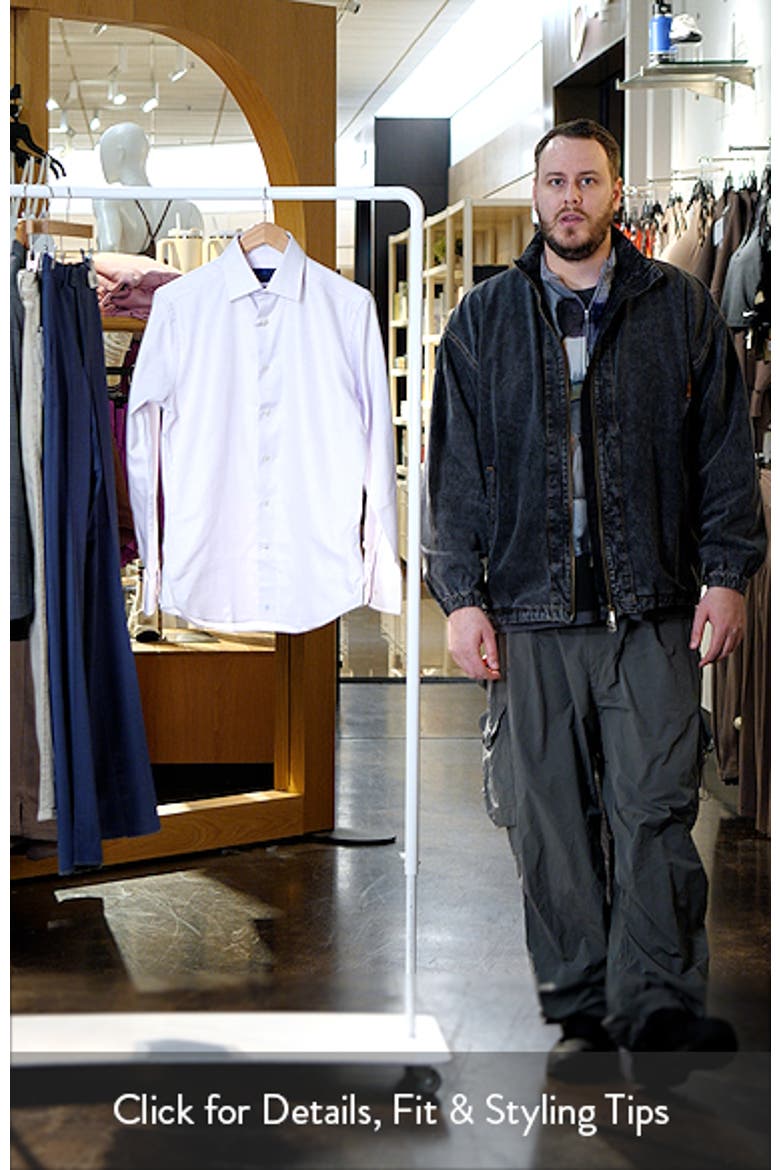 Trim Fit Tic Herringbone Dress Shirt video
