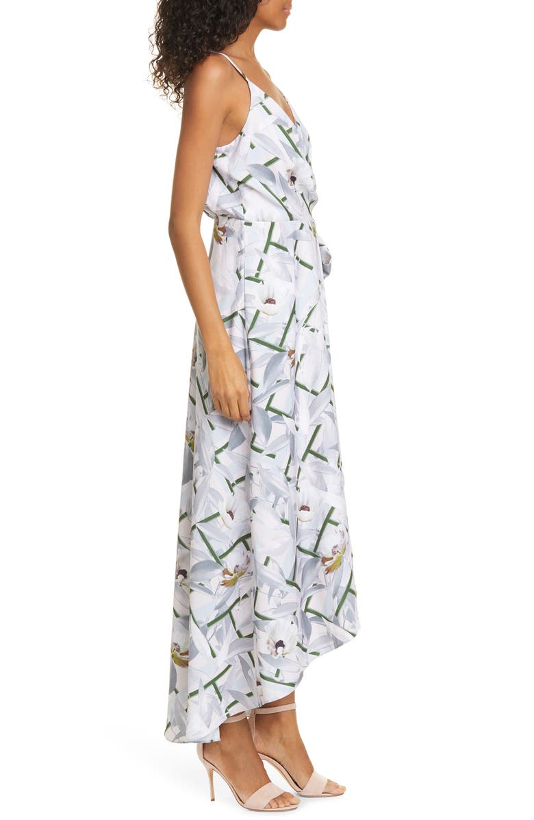 Ted Baker London Olevya Everglade High/Low Wrap Dress, Alternate, color, 