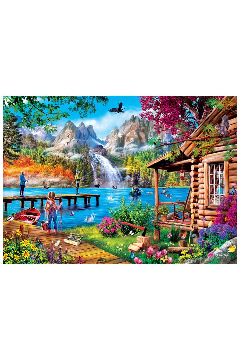 Fishing with Pappy 1000 Piece Puzzle, Alternate, color, Multicolor
