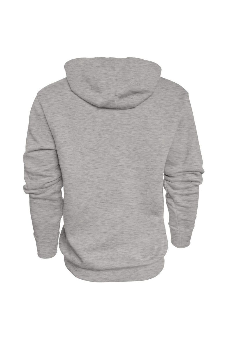 Men's Blue 84  Heather Gray Wisconsin Badgers Men's Hockey 75th Season & Six-Time National Champions Pullover Hoodie, Alternate, color, Heather Gray
