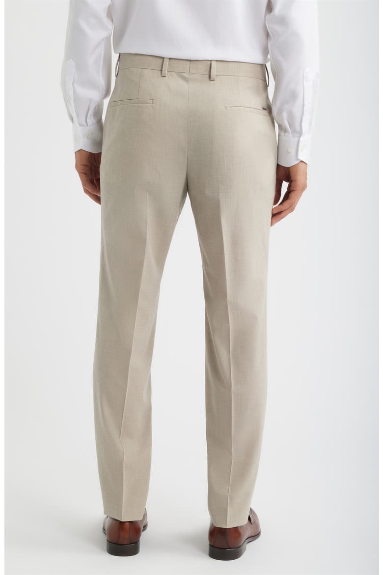 Genius Slim Fit Wool Blend Mélange Dress Pants, Alternate, color, OPEN BEIGE