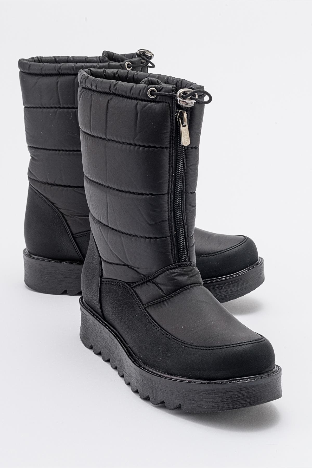 Prologue Shoes Vay Zip Snow Boot, Main, color, Black Faux Leather