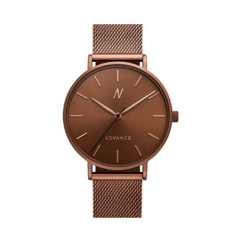 Advance Cocoa Quartz Movement Watch, 36MM