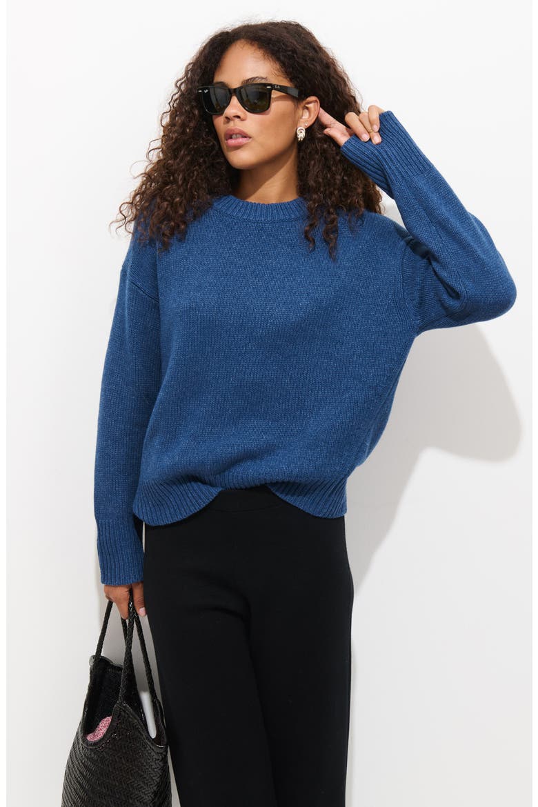 Nottinghill Merino Wool Blend Sweater, Alternate, color, INDIGO