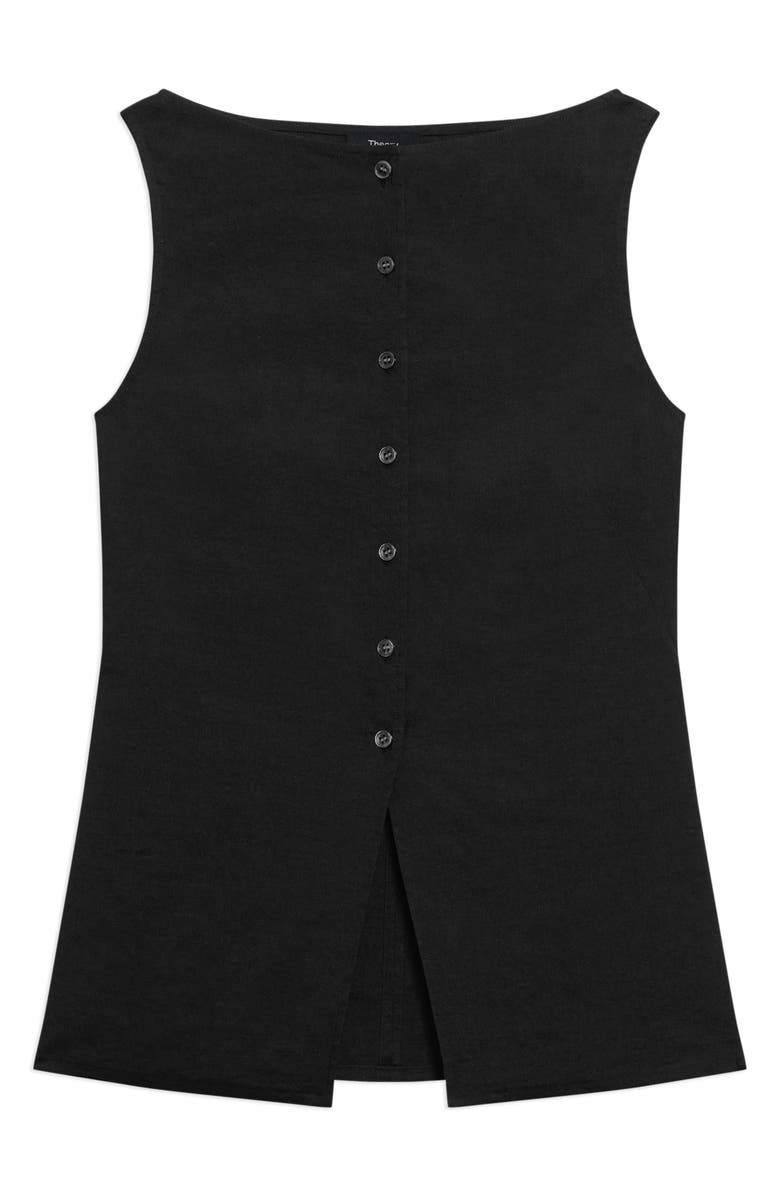 Theory Sleeveless Longline Top, Alternate, color, Black