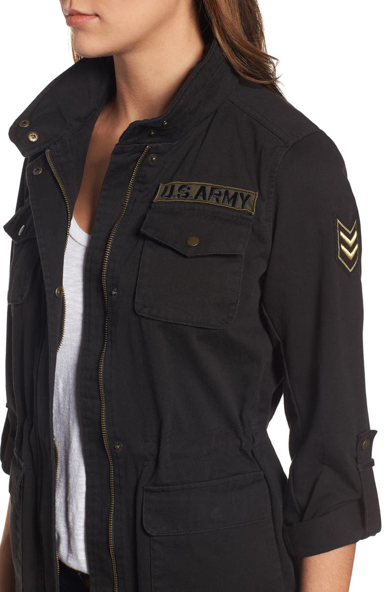 Vince Camuto Embroidered Cotton Twill Utility Jacket, Alternate, color, 