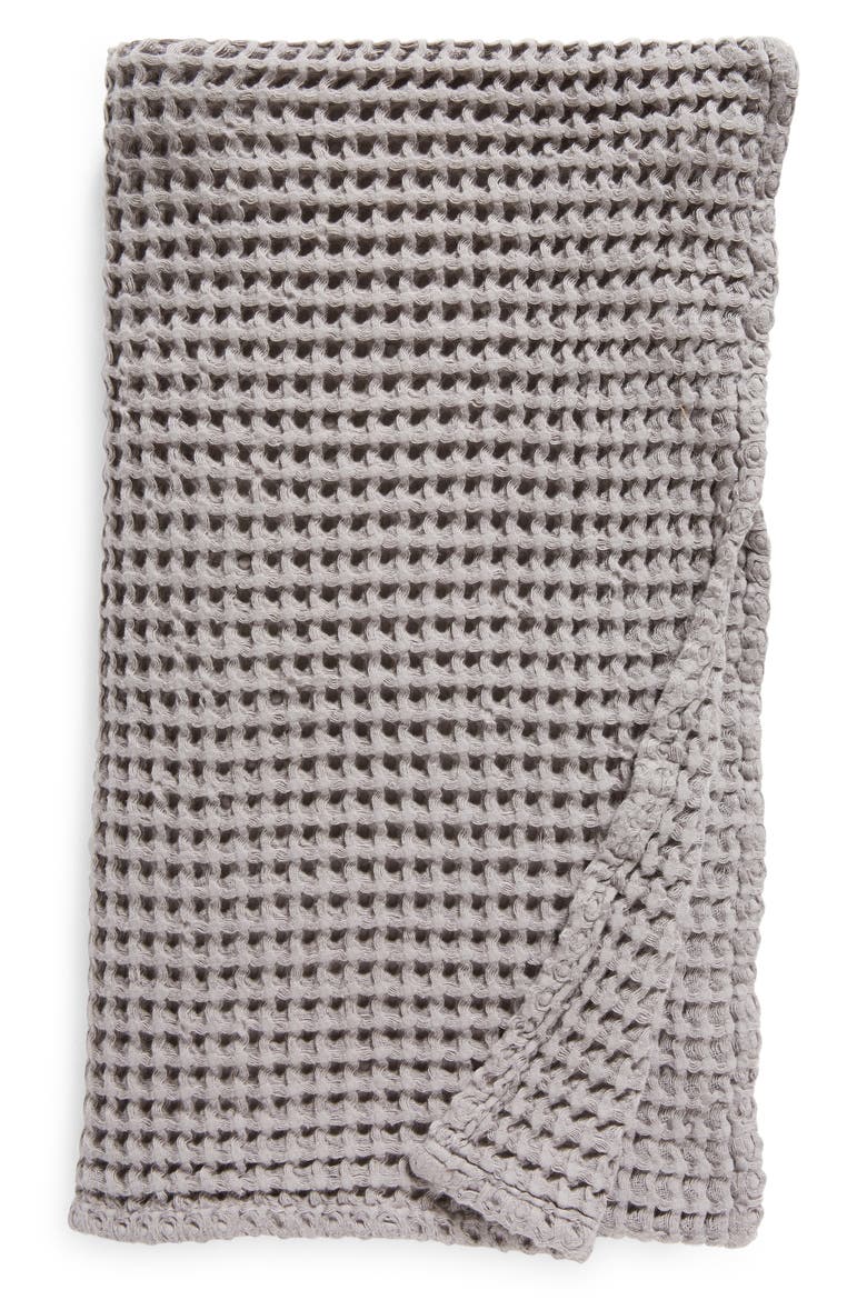 Turkish Cotton Waffle Bath Essentials, Alternate, color, CHARCOAL