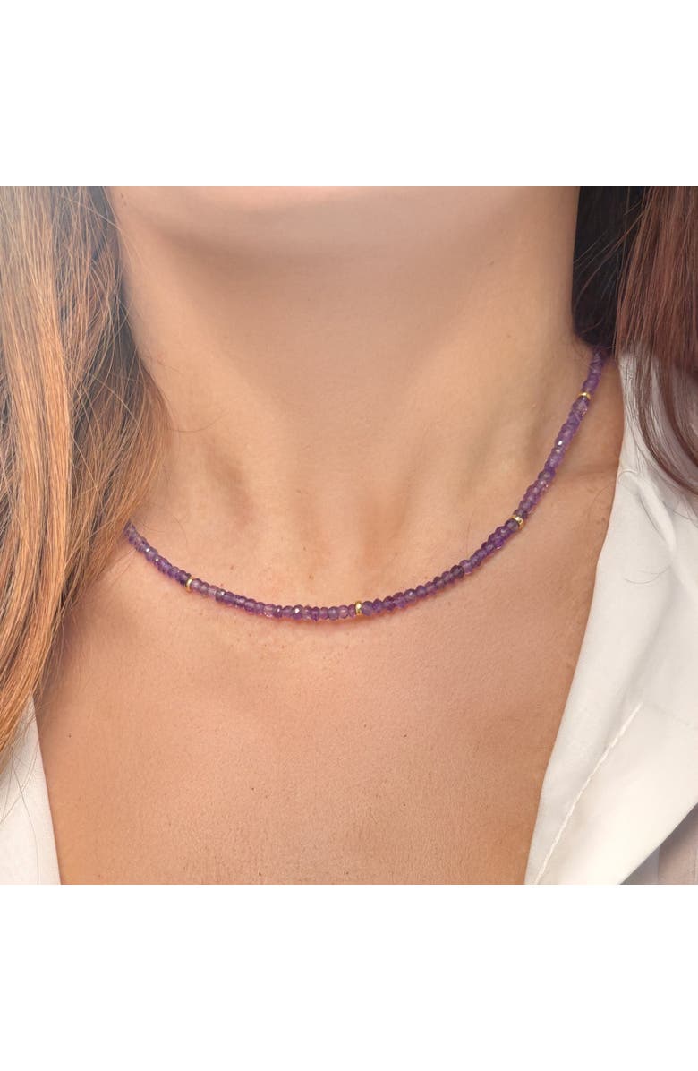 The Lovery Fine Jewelry Amethyst Bead Necklace, Alternate, color, Amethyst