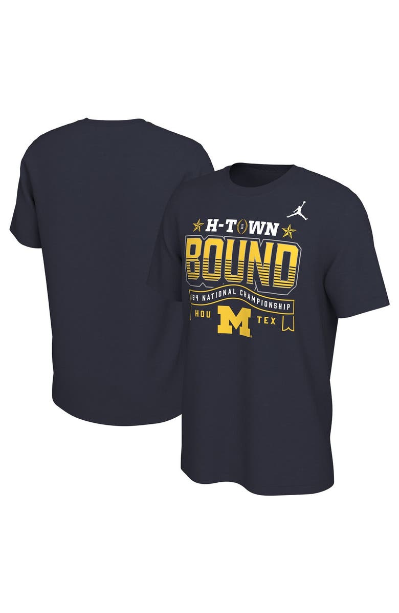 Jordan Brand Men's Jordan Brand Navy Michigan Wolverines College Football Playoff 2024 National Championship Game T-Shirt, Main, color, 