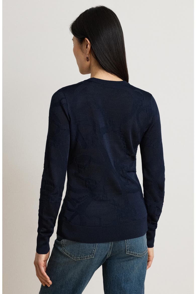 Crewneck Sweater, Alternate, color, LAUREN NAVY BLUE