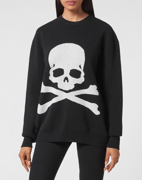 Pullover Round Neck Skull&Bones Women