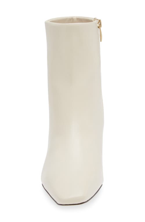 Nordstrom Arazio Genuine Calf Hair Kitten Heel Bootie In Ivory Vanilla