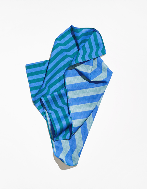 Tortuga Forma Stripe Dinner Napkins In Blue