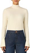 Wit & Wisdom Mock Neck French Cuff Rib Sweater