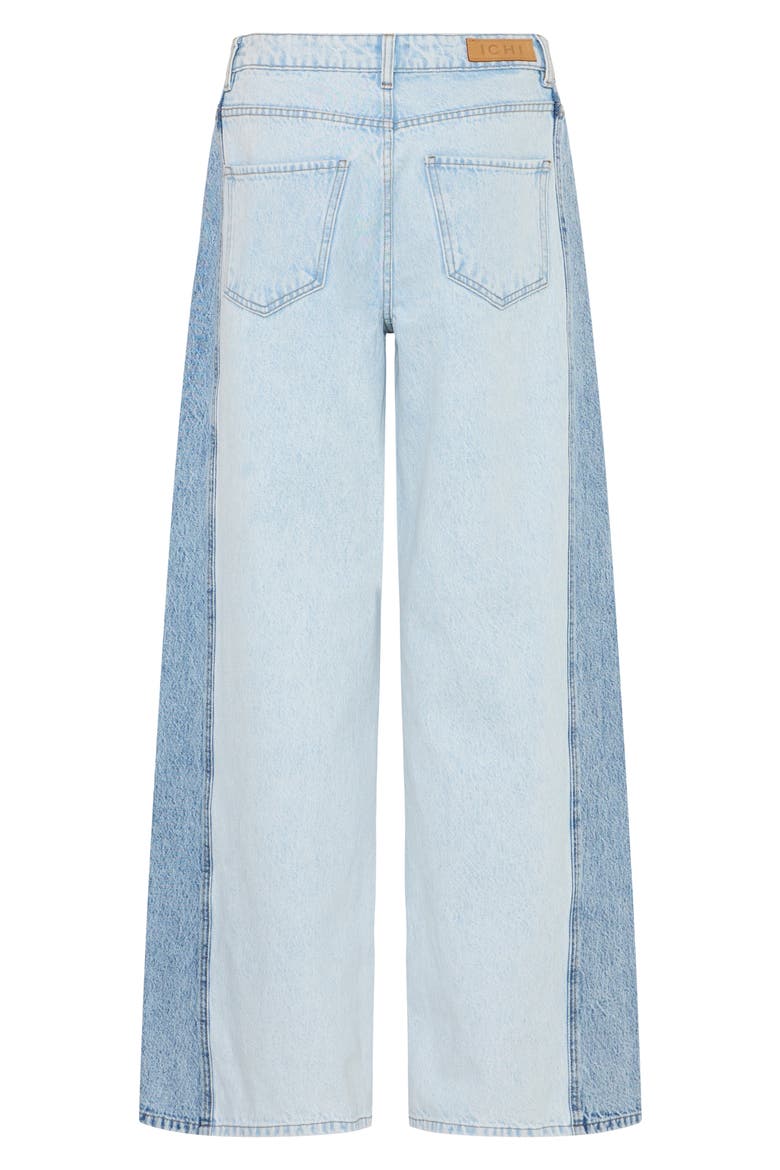 Bauve Two Tone Wide Leg Jeans, Alternate, color, MEDIUM BLUE STONE WASHED