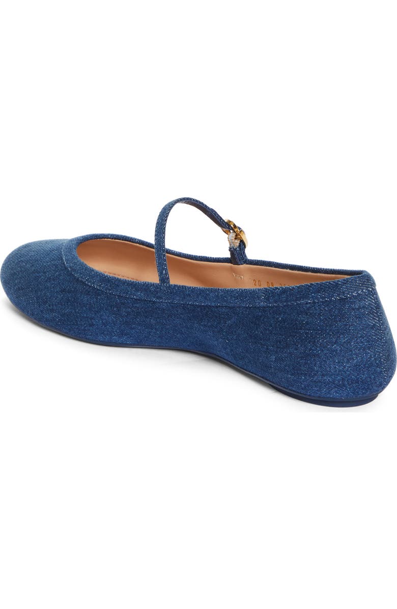 Gianvito Rossi Denim Mary Jane Flat, Alternate, color,