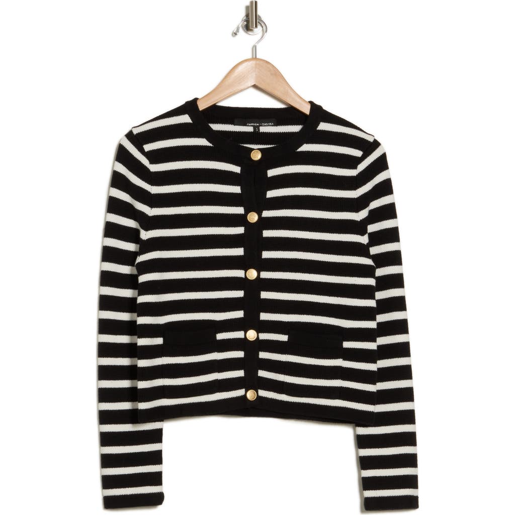 AMANDA & CHELSEA AMANDA & CHELSEA STRIPE CROP JACKET