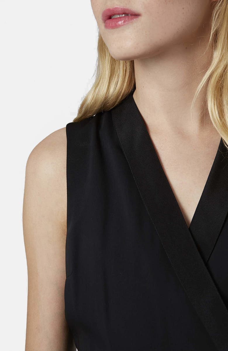 Topshop Tux Skort Romper, Alternate, color, 