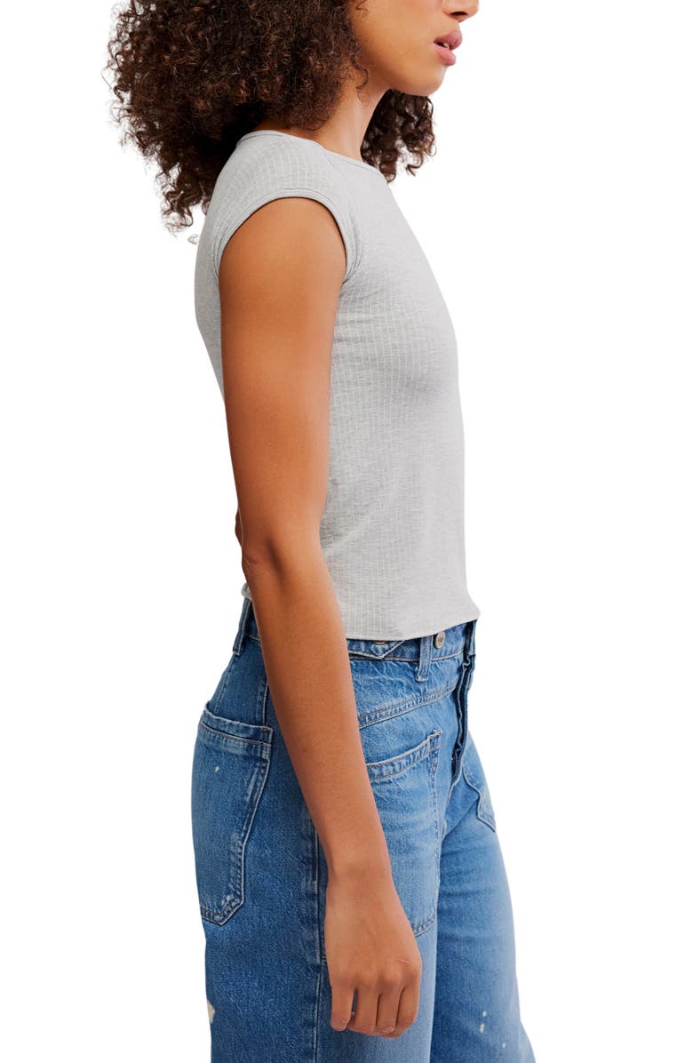 Free People Cotton Seamless Boat Neck T-Shirt, Alternate, color, 