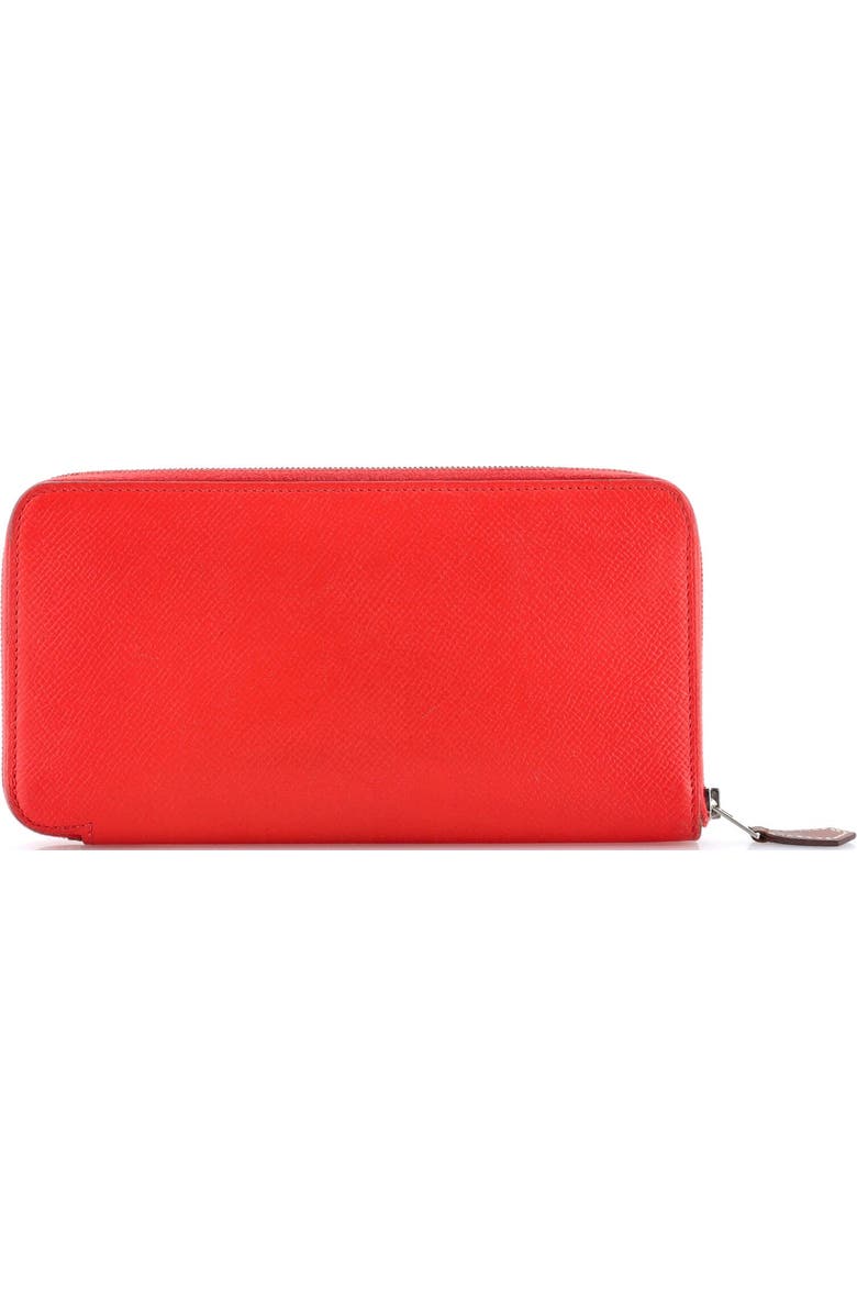 Pre-Owned Hermes Azap Zip Around Wallet Silk'in Epsom Long, Alternate, color, Rouge Pivoine