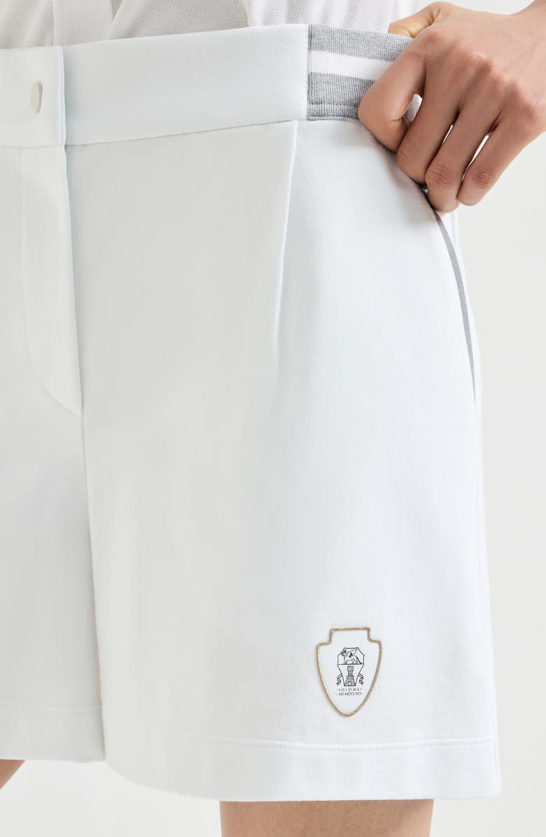 Brunello Cucinelli Lightweight French terry shorts, Alternate, color, White