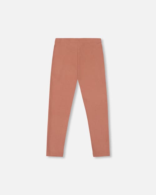 Deux Par Deux Super Soft Ribbed Leggings In Brown