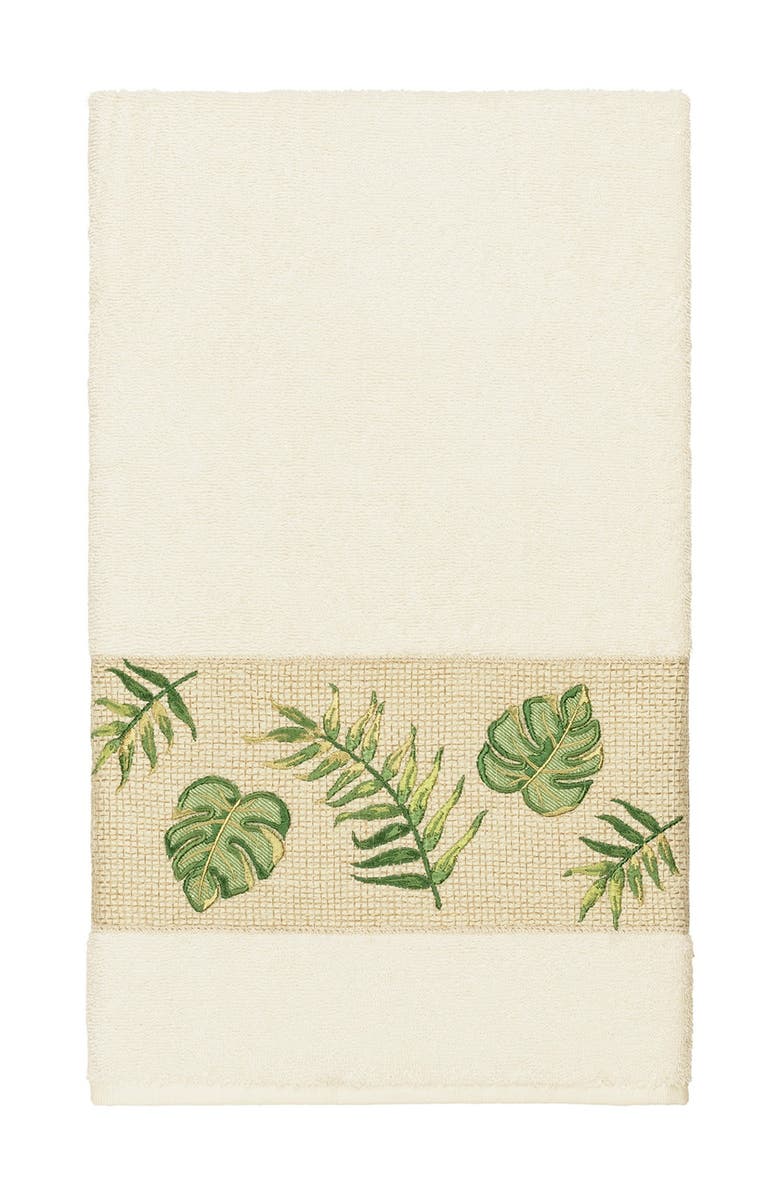 Linum Home Textiles Zoe Embellished Bath Towel - Cream, Main, color, Cream