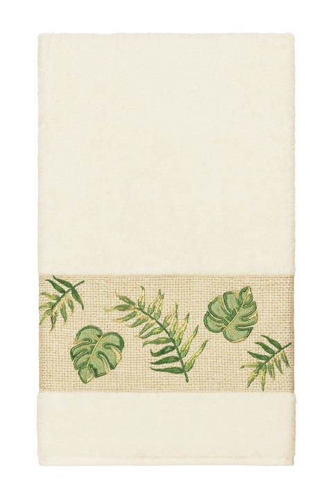 Zoe Embellished Bath Towel - Cream