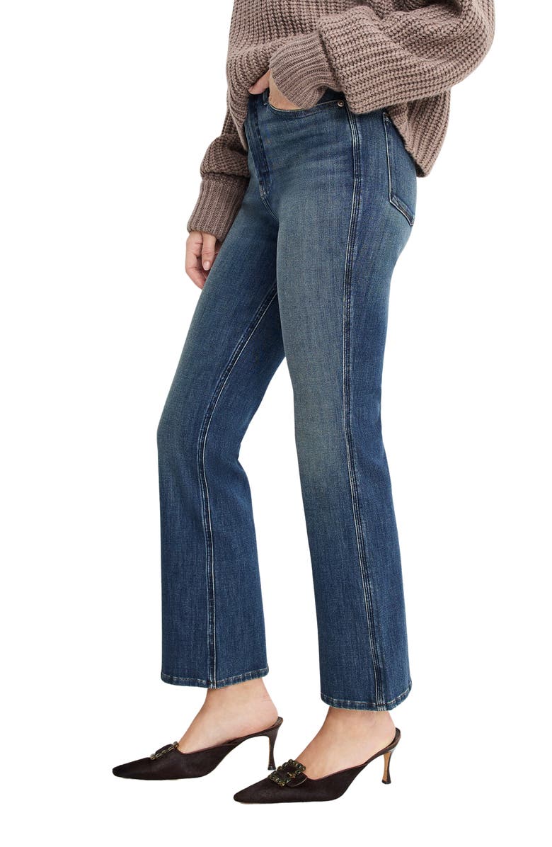 Good American Good Standard High Waist Kick Flare Jeans, Alternate, color, Indigo1147