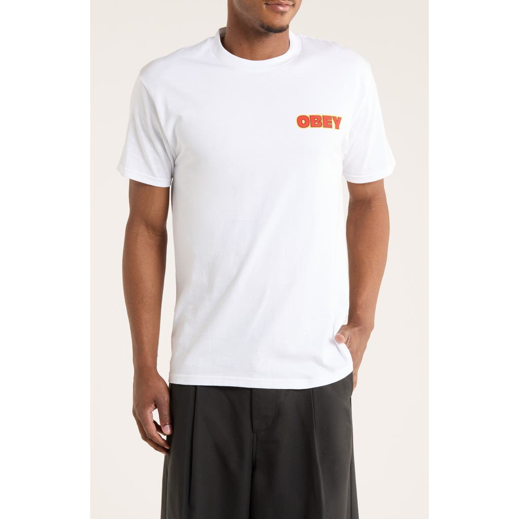 Obey Star Graphic T-shirt In White