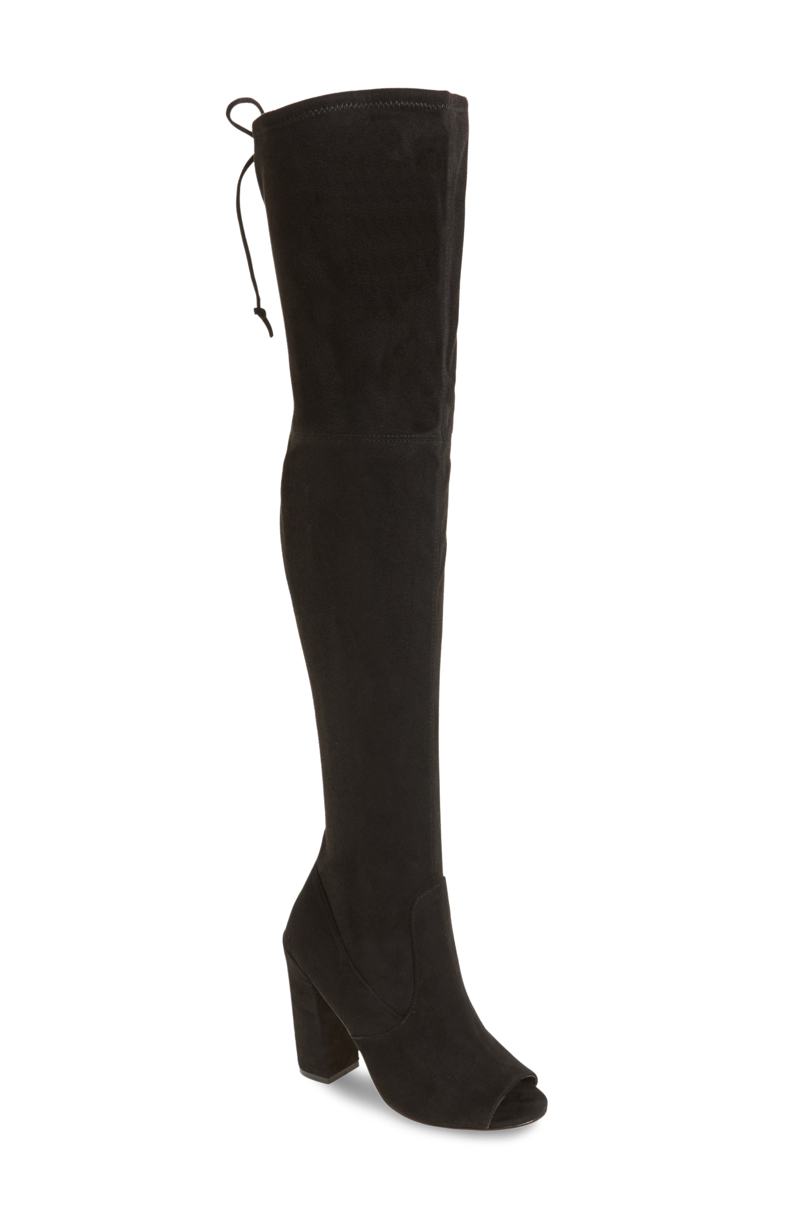 Steve Madden Elliana Over the Knee Open Toe Boot, Main, color, 