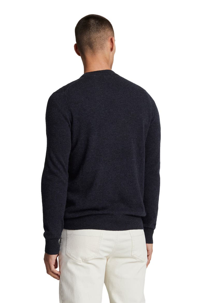 Lambswool Blend Crew Neck Sweater, Alternate, color, Dark Navy Marl