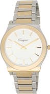 FERRAGAMO Gancini Two-Tone Bracelet Watch, 38mm