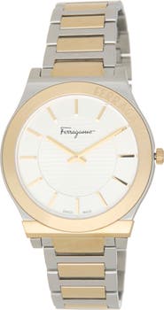 FERRAGAMO Gancini Two-Tone Bracelet Watch, 38mm