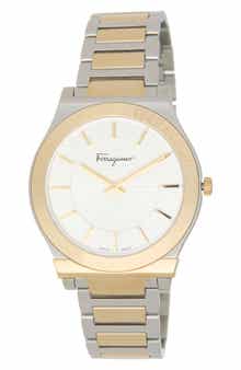FERRAGAMO Gancini Two-Tone Bracelet Watch, 38mm