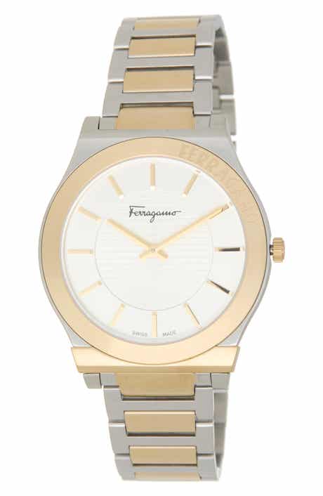 FERRAGAMO Gancini Two-Tone Bracelet Watch, 38mm