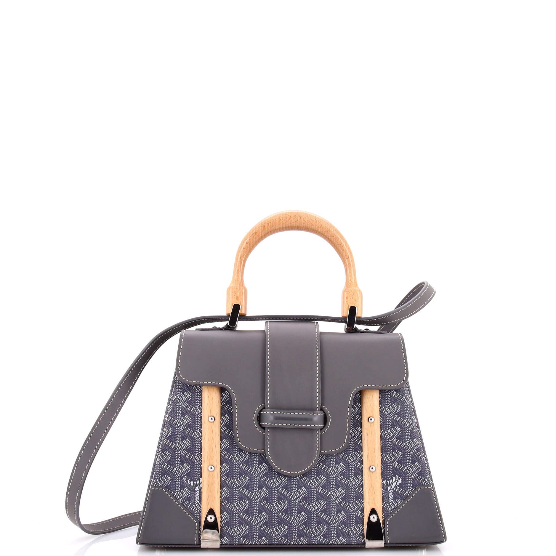 81036096 Saigon Top Handle Bag Coated Canvas with Leather PM, Main, color, 