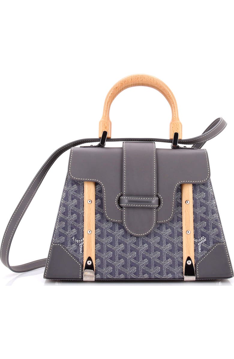 81036096 Saigon Top Handle Bag Coated Canvas with Leather PM, Main, color,