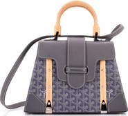 Pre-Owned Goyard Saigon Top Handle Bag Coated Canvas with Leather PM