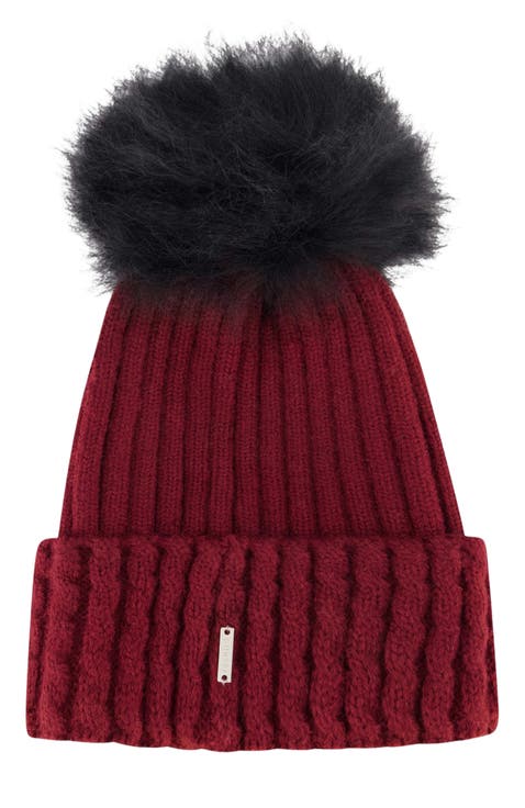 Knit Hat With Pompom