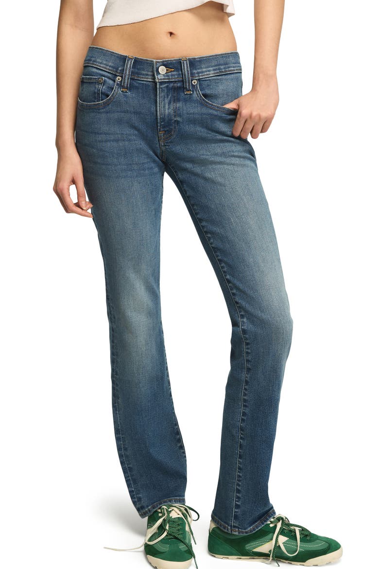 Sweet Mid Rise Straight Leg Jeans, Main, color, SOMETHING FRESH WASH