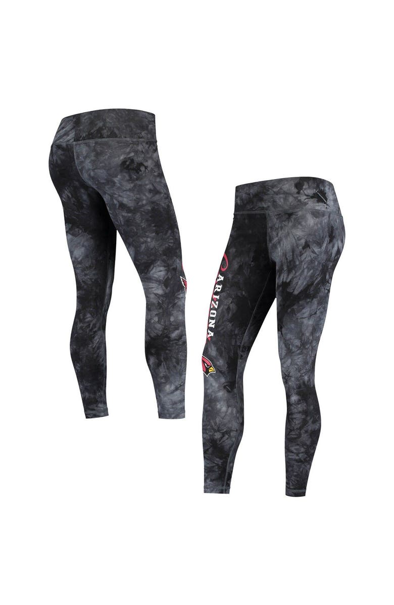 CONCEPTS SPORT Women's Concepts Sport Black Arizona Cardinals Burst Tie-Dye Leggings, Main, color,