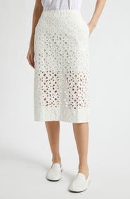 Marimekko Nokkeluus Keidas Semi Sheer Broderie Anglaise Midi Skirt