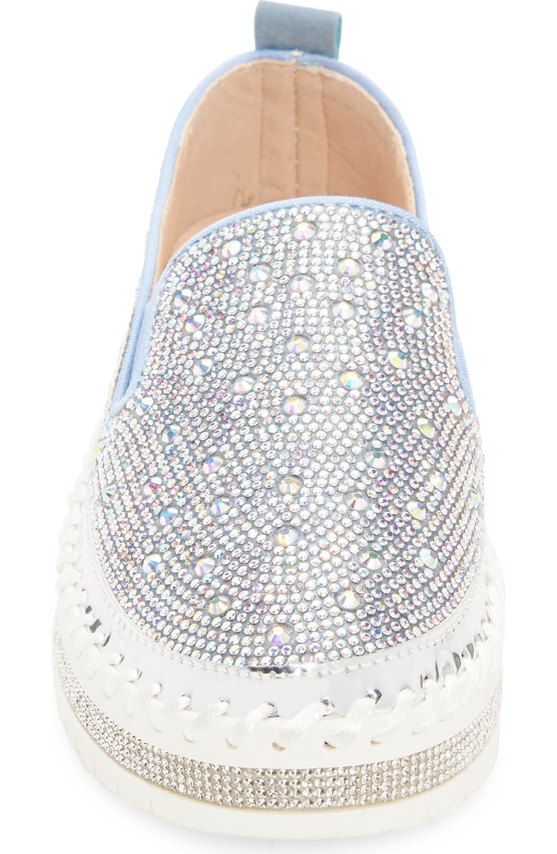 AZALEA WANG Rhinestone Sneaker, Alternate, color, Denim