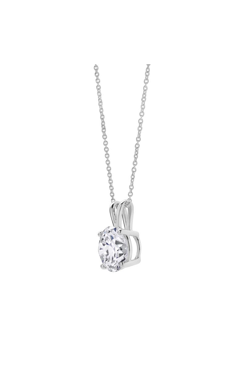 LuvMyJewelry Lucent 14K Gold Round Lab Grown Diamond Pendant - 3 Ct, Alternate, color, 14K White Gold