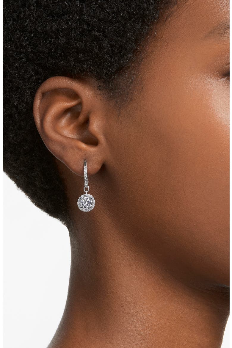 Una Drop Earrings, Alternate, color, SILVER